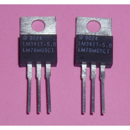 2 x régulateurs 5 volts LM7805 / LM341T