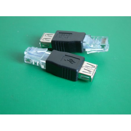 Adaptateur USB femelle / RJ45 mâle