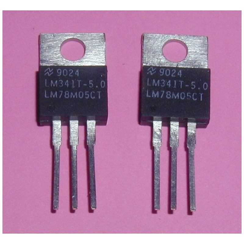 2 x régulateurs 5 volts LM7805 / LM341T